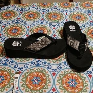 Yellow Box wedge Flip Flops